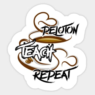 Coffee Teach Repeat Sticker